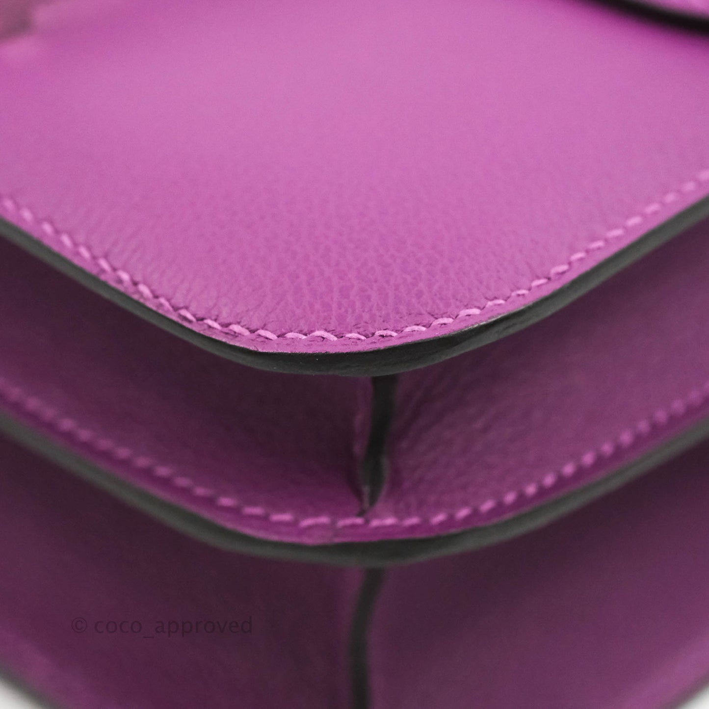 Hermès Constance 24 Anemone Evercolor Palladium Hardware