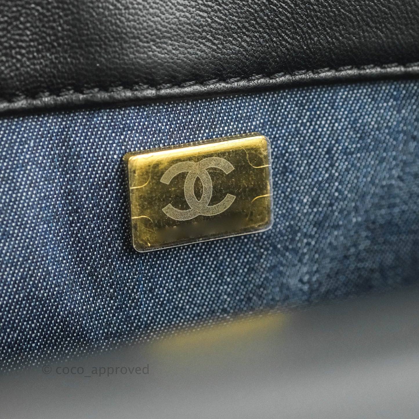 Chanel Quilted Large Resin Bi-Color Chain Flap Bag Black Lambskin