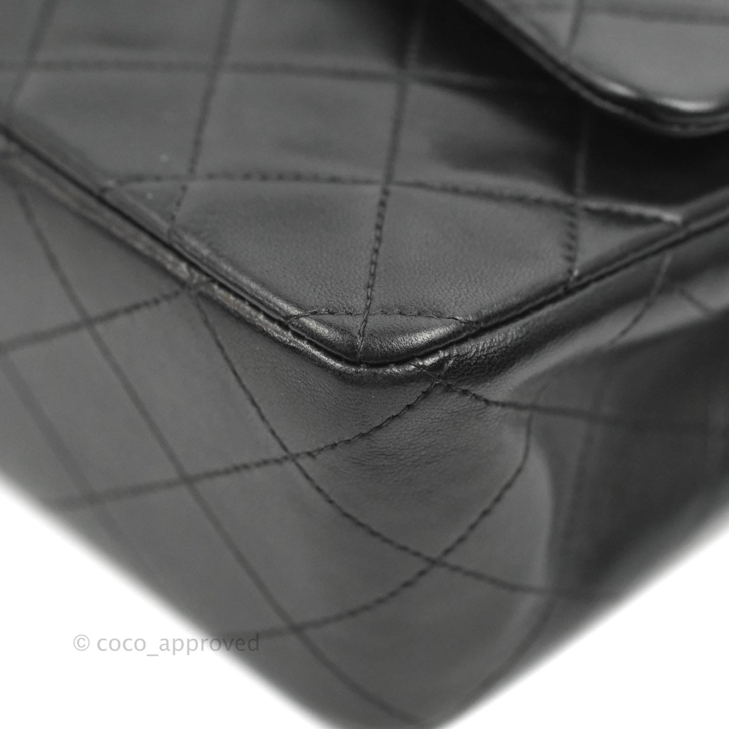 Chanel Classic Vintage Medium Flap Black Lambskin 24K Gold Hardware