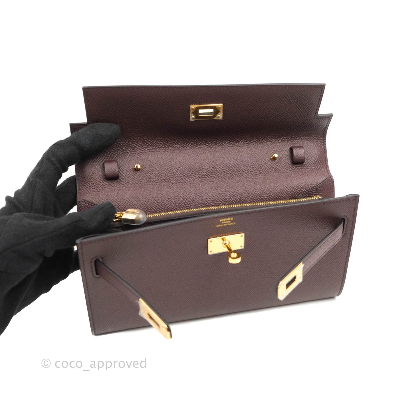 Hermès Kelly To Go Wallet Rouge Sellier Epsom Gold Hardware