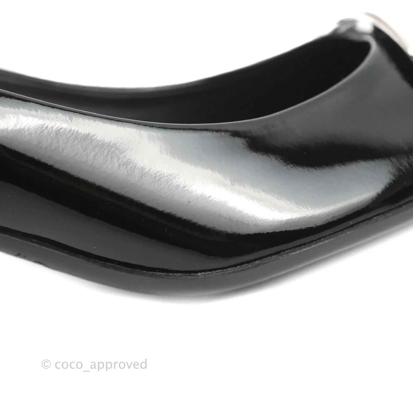Roger Vivier Trompette Pumps Black Patent Silver Hardware Size 38.5