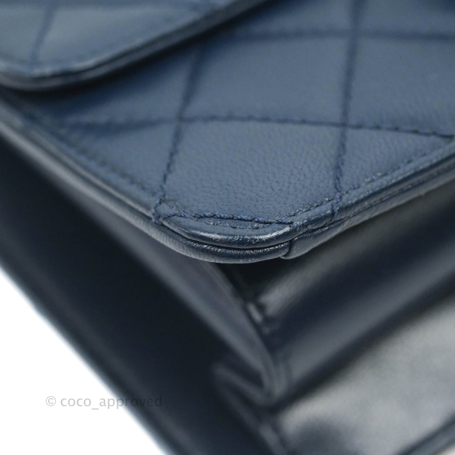 Chanel Beauty Lock Flap Bag Navy Sheepskin Aged Gold Hardware