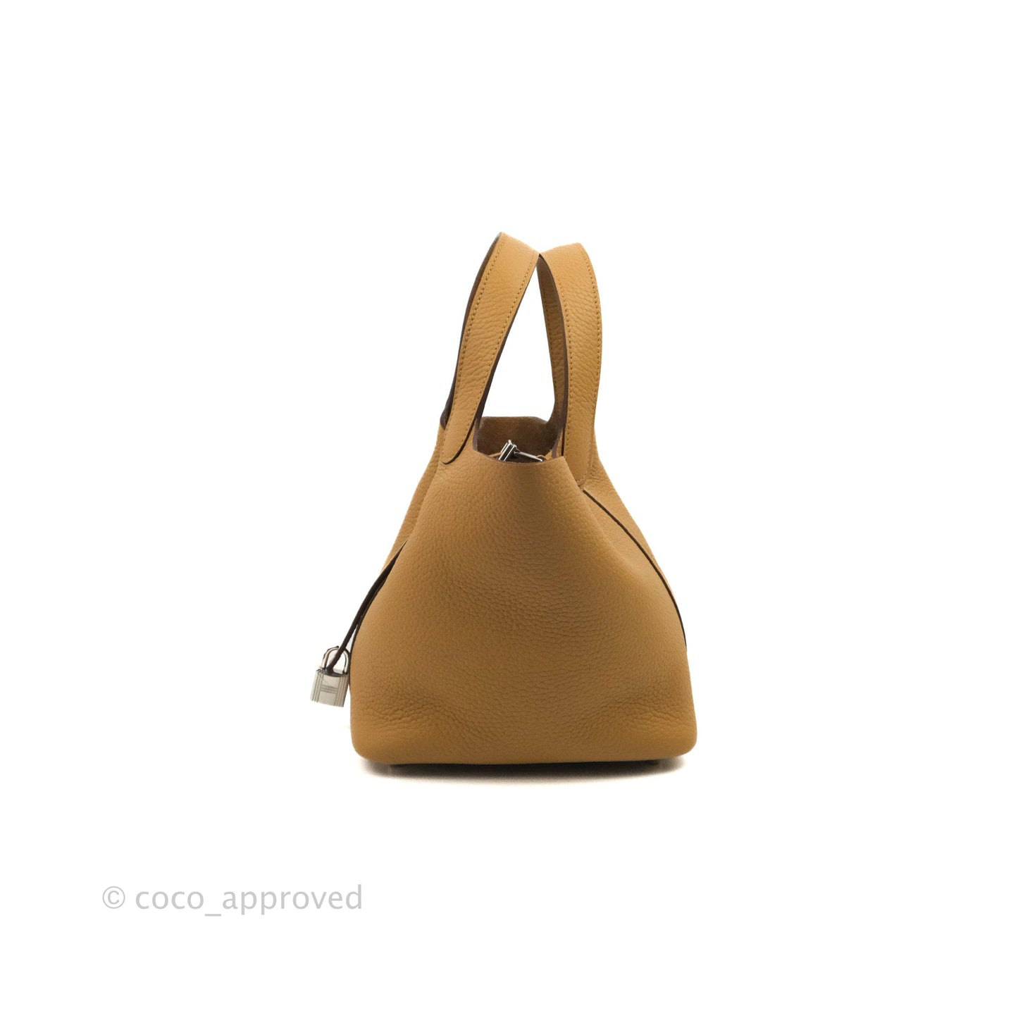 Hermès Picotin Lock 18 PM Biscuit Clemence Silver Hardware