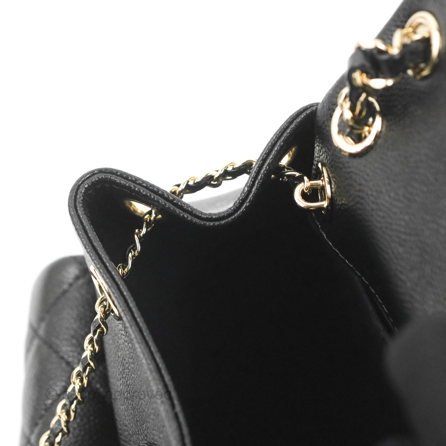 Chanel Duma Backpack Small Black Caviar Gold Hardware 23P
