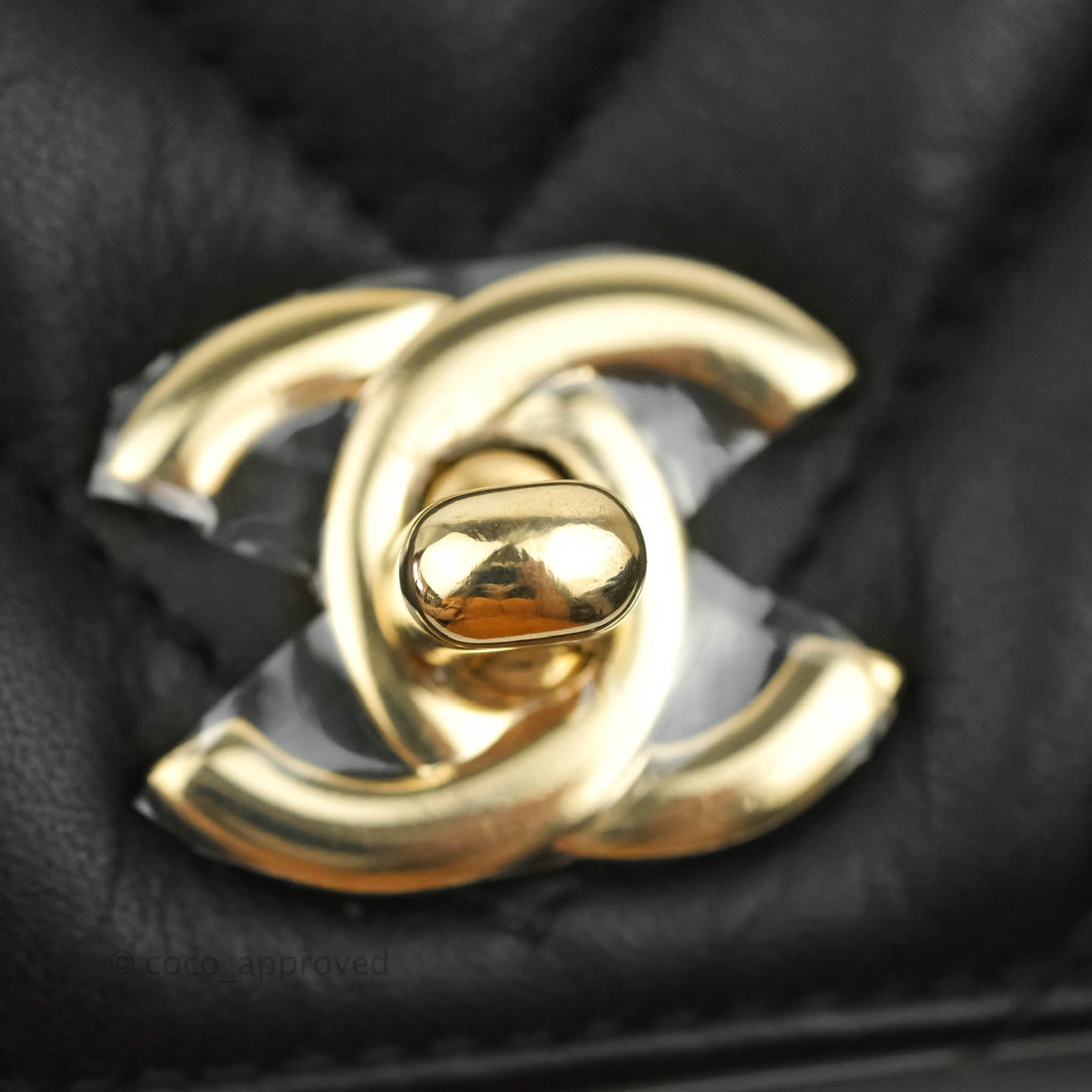 Chanel Small Statement Chevron Flap Bag Black Gold Hardware