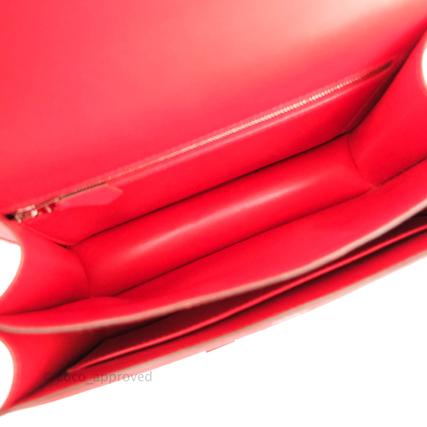 Hermès Constance 24 Rouge De Coeur Veau Epsom Palladium Hardware