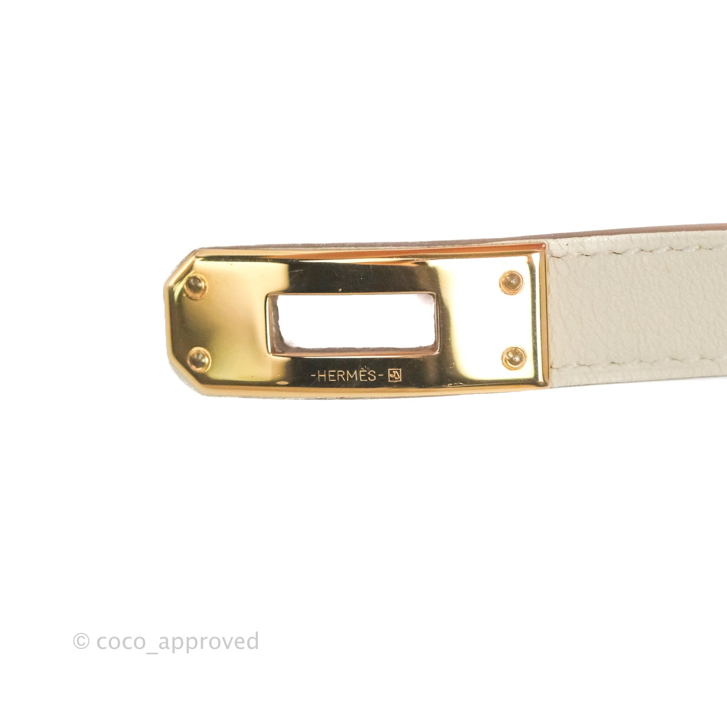 Hermès Kelly Double Tour Bracelet Craie Swift Rose Gold Hardware