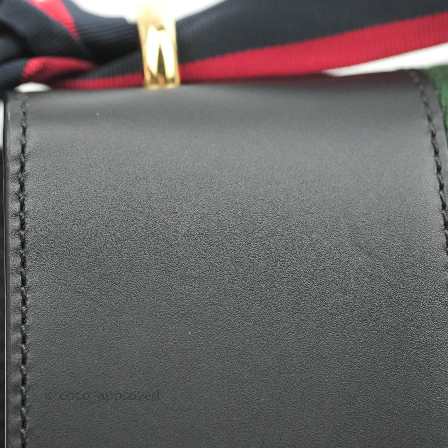 Gucci Calfskin Small Sylvie Shoulder Bag Black