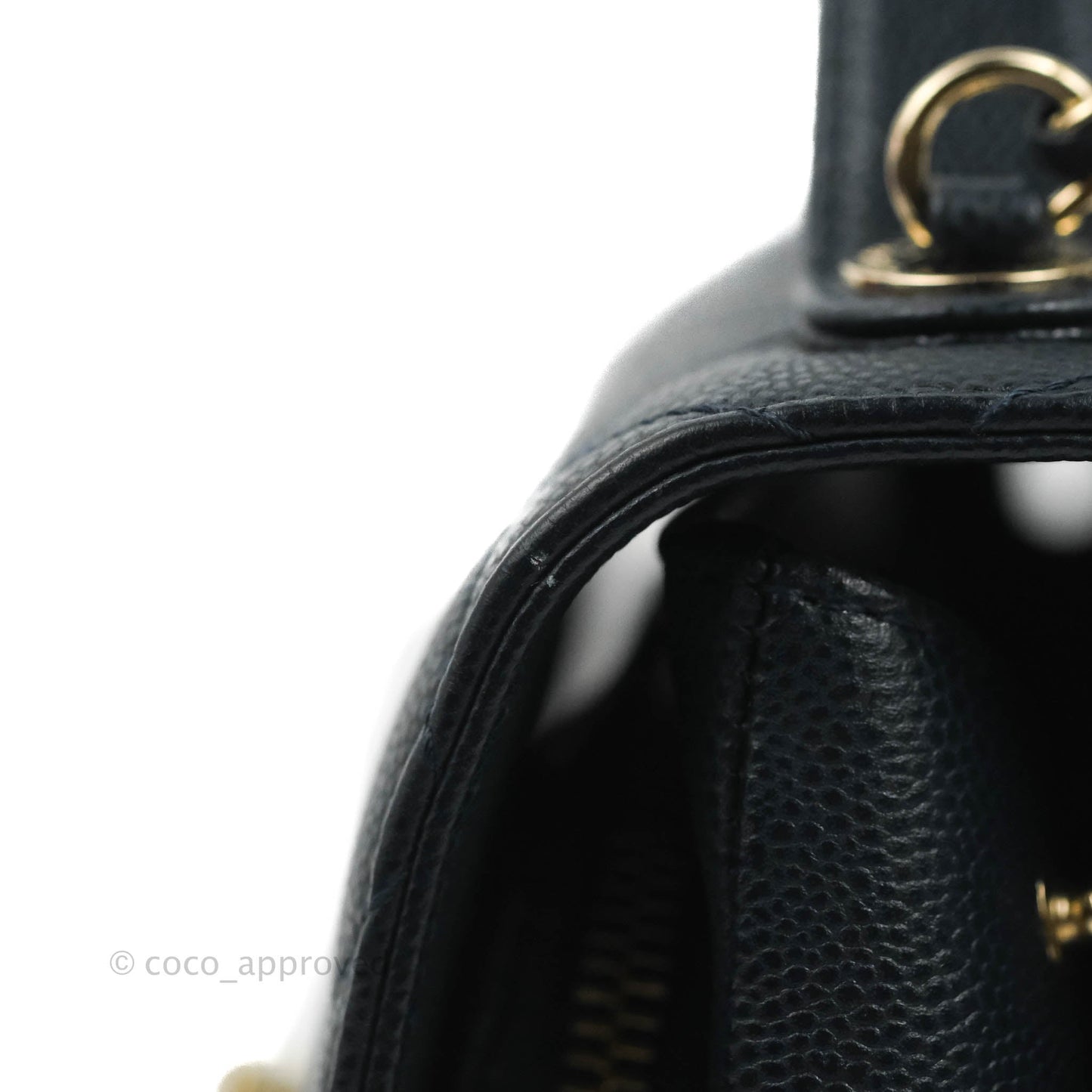Chanel Quilted Small Business Affinity Flap Navy Caviar Gold Hardware