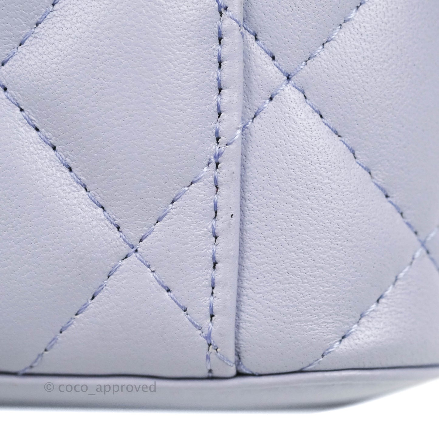 Chanel Mini Top Handle Vanity With Chain Lilac Lambskin Gold Hardware