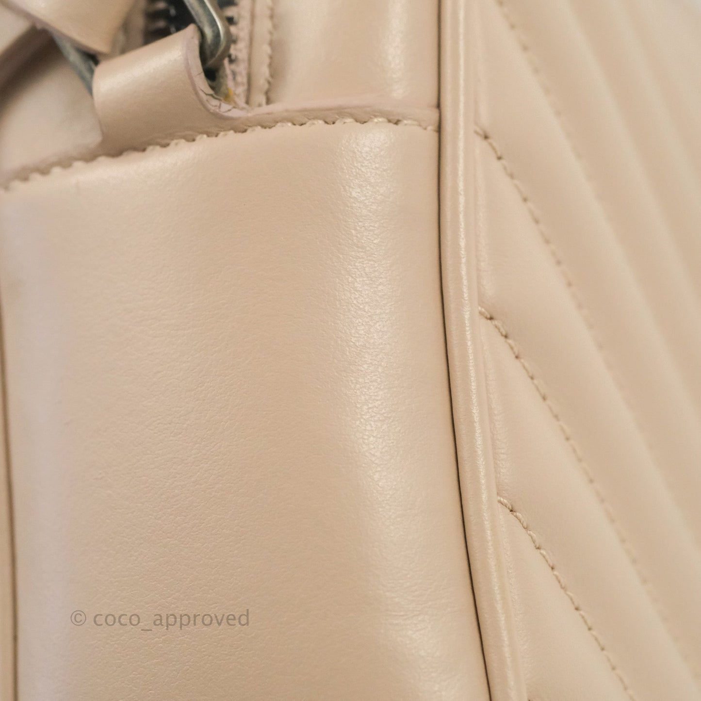 Saint Laurent Lou Quilted Camera Bag Pale Pink Calfskin Ruthenium Hardware