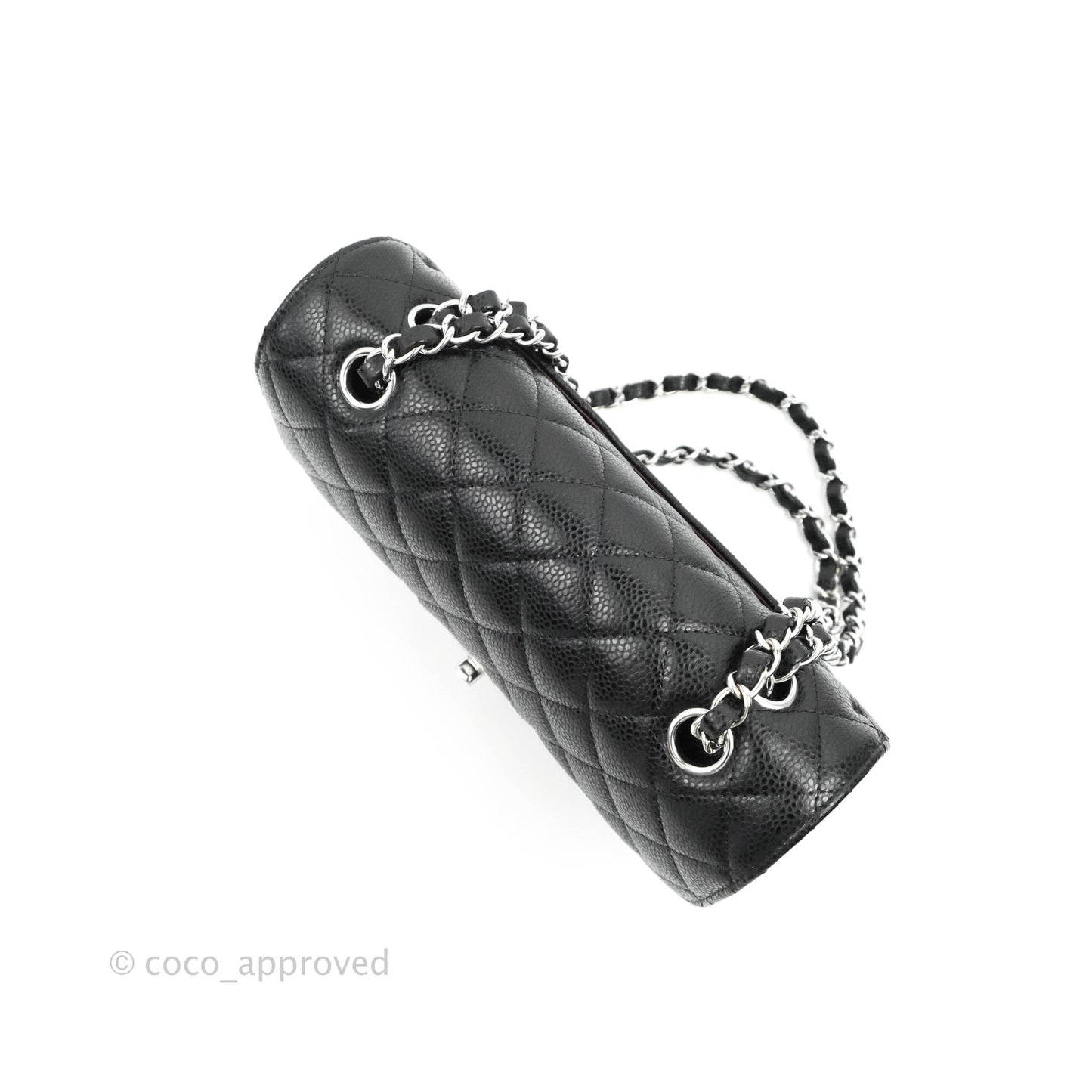 Chanel Small Classic Quilted Flap Black Caviar Silver Hardware