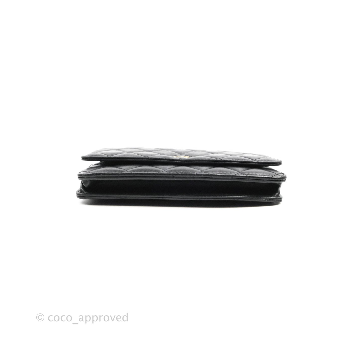 Chanel Quilted Classic WOC Black Lambskin Gold Hardware