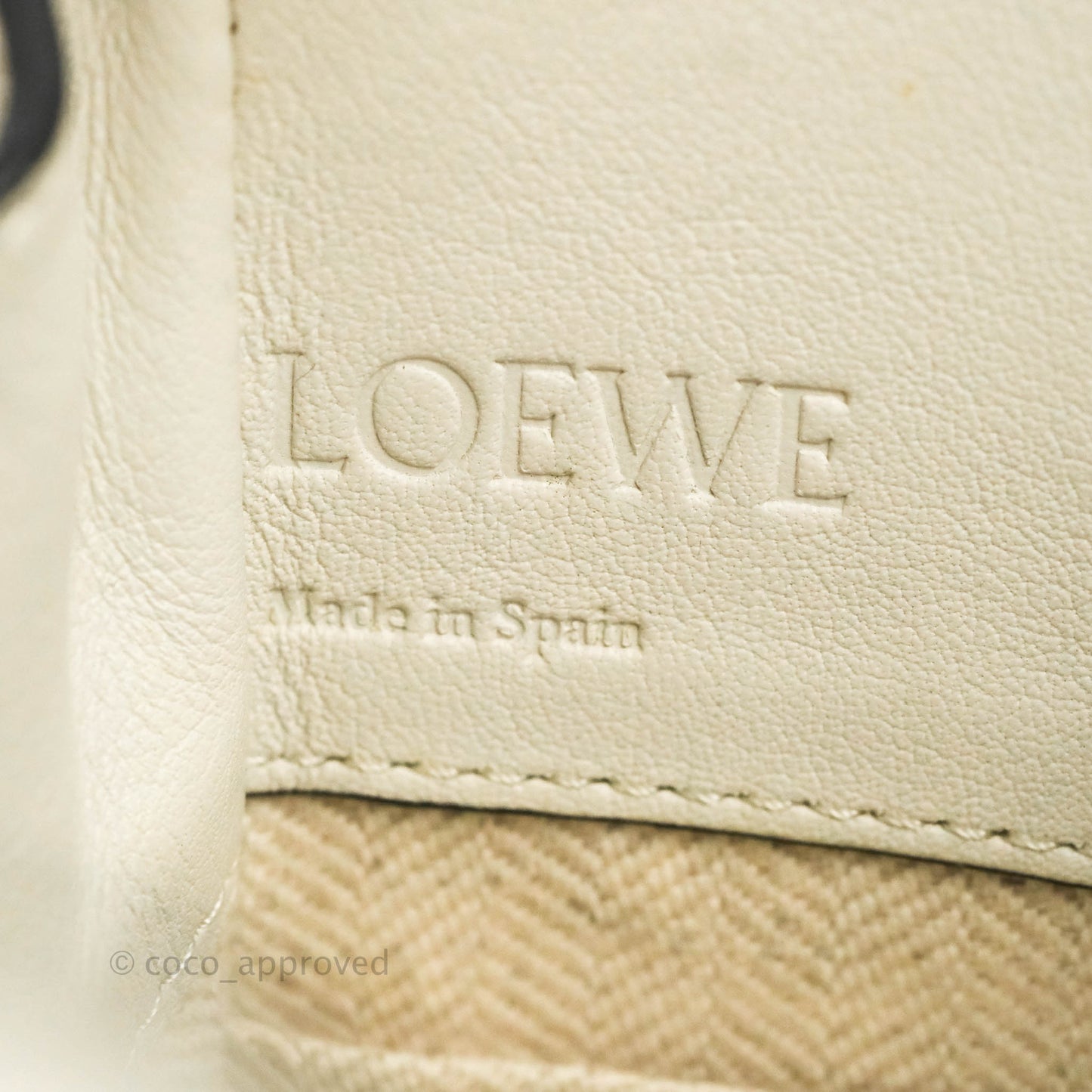 Loewe Mini Hammock Drawstring White Calfskin