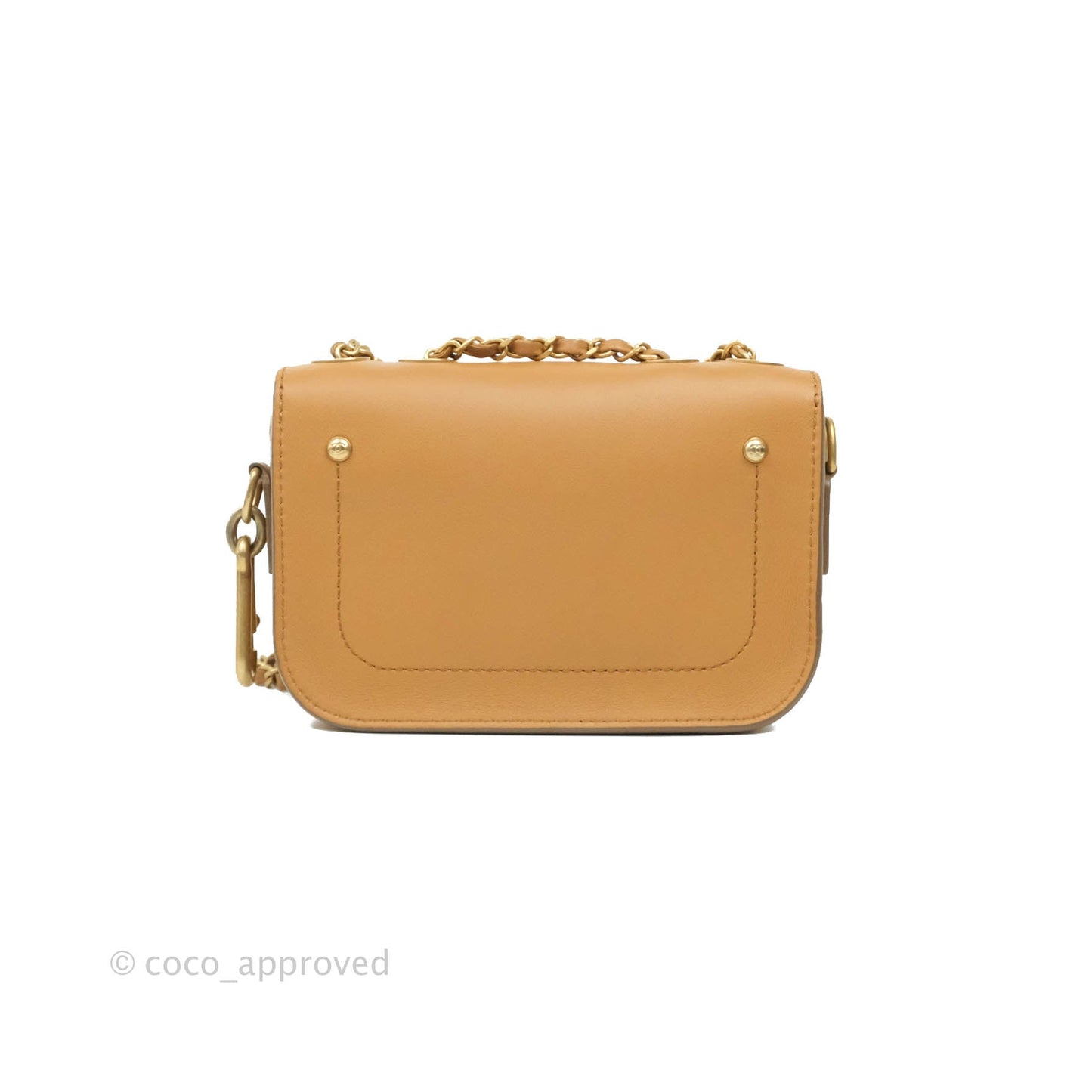 Chanel Quilted Flap With Coin Purse Caramel Calfskin Aged Gold Hardware 19K
