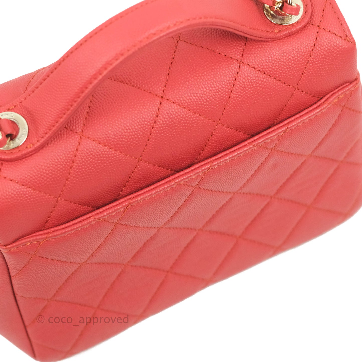 Chanel Quilted Small Business Affinity Flap Red Caviar Gold Hardware