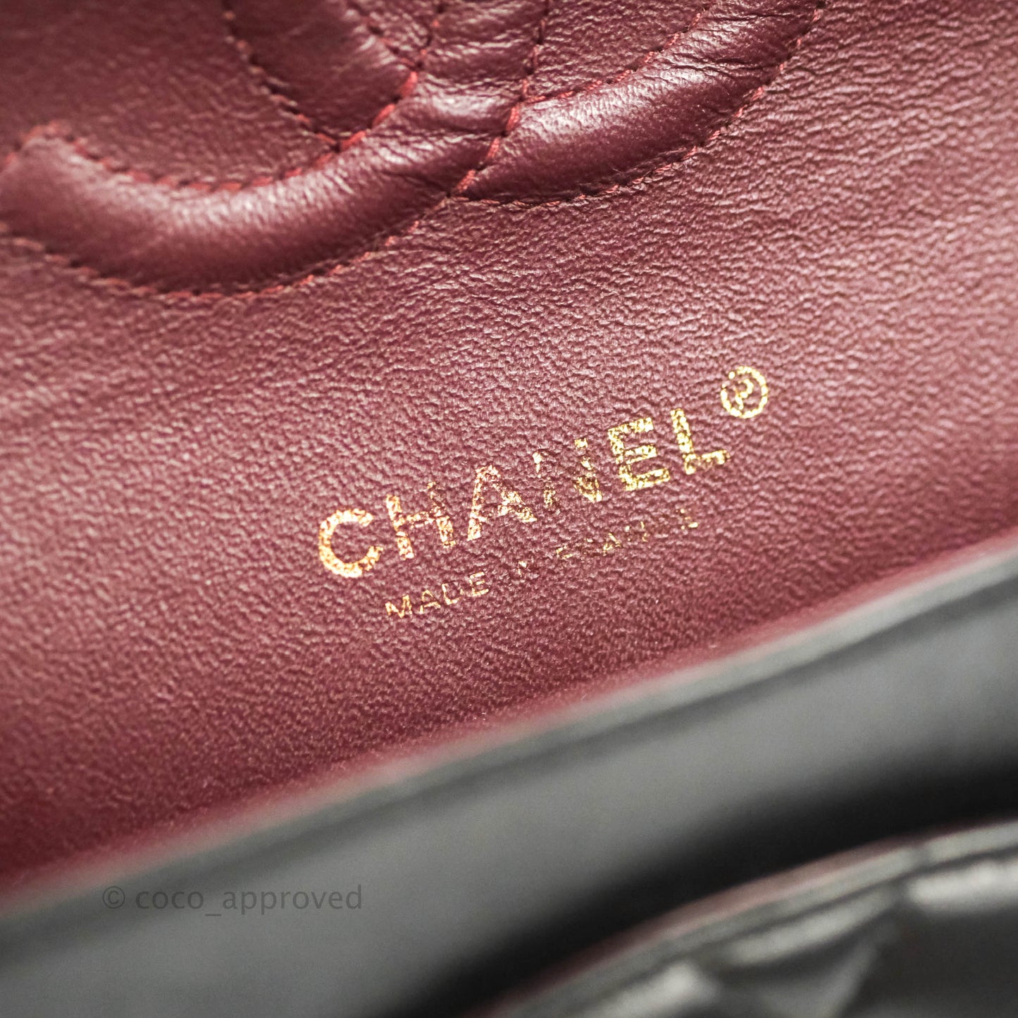 Chanel Classic M/L Medium Flap Quilted Black Lambskin Gold Hardware