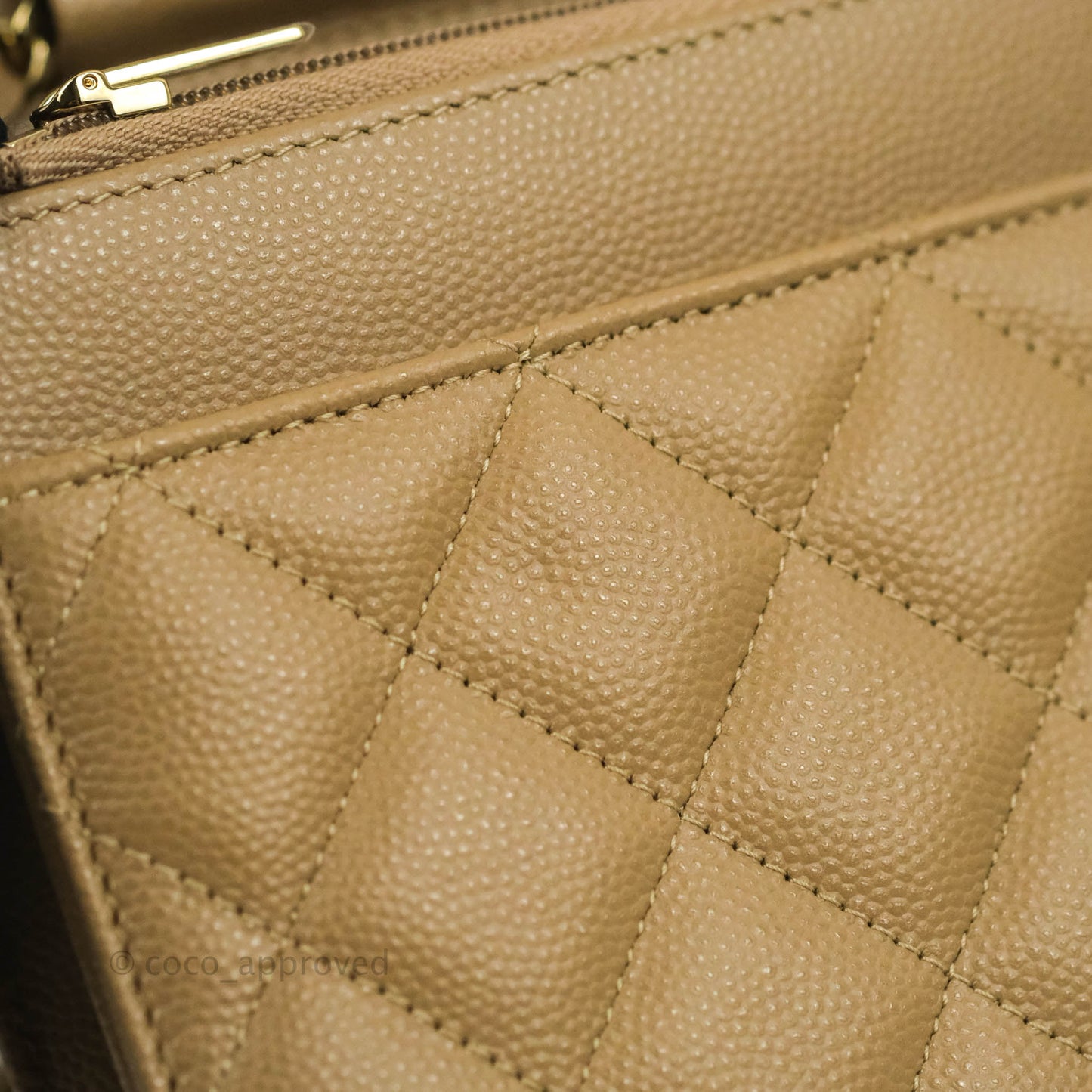 Chanel Quilted Classic WOC Dark Beige Caviar Gold Hardware