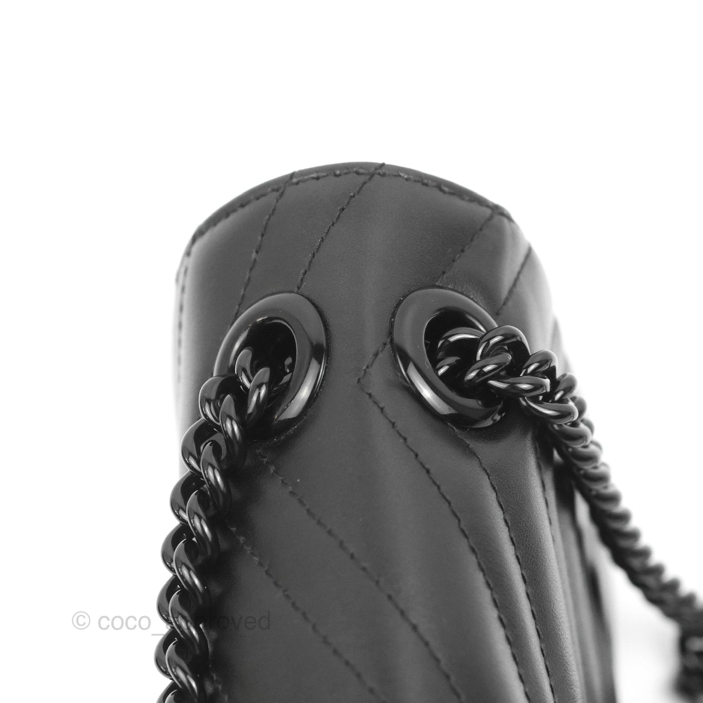 Gucci Mini Chevron GG Marmont Matelassé Bag So Black Calfskin
