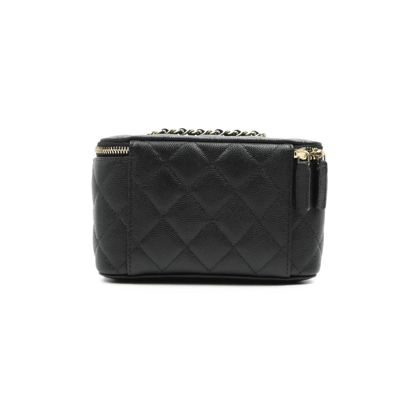 Chanel Vanity with Classic Chain Black Caviar Gold Hardware