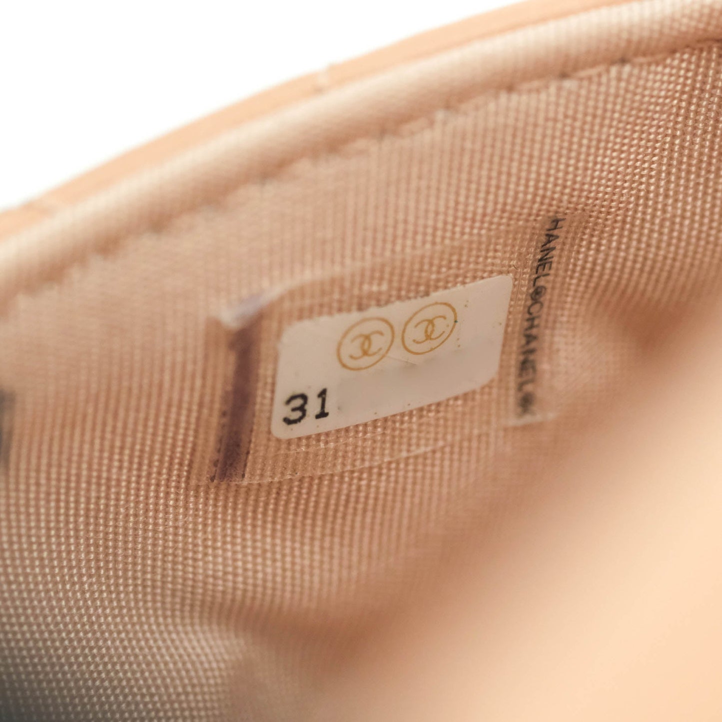 Chanel Clutch with Chain Beige Pink Calfskin Aged Gold Hardware