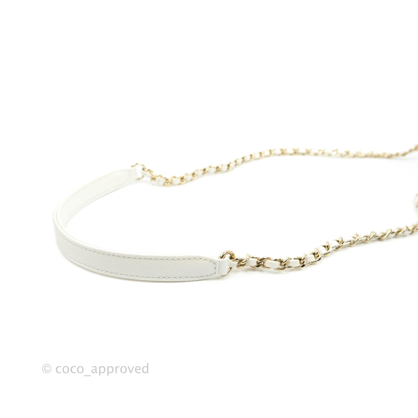 Chanel Mini Coco Handle Quilted Iridescent White Caviar Gold Hardware