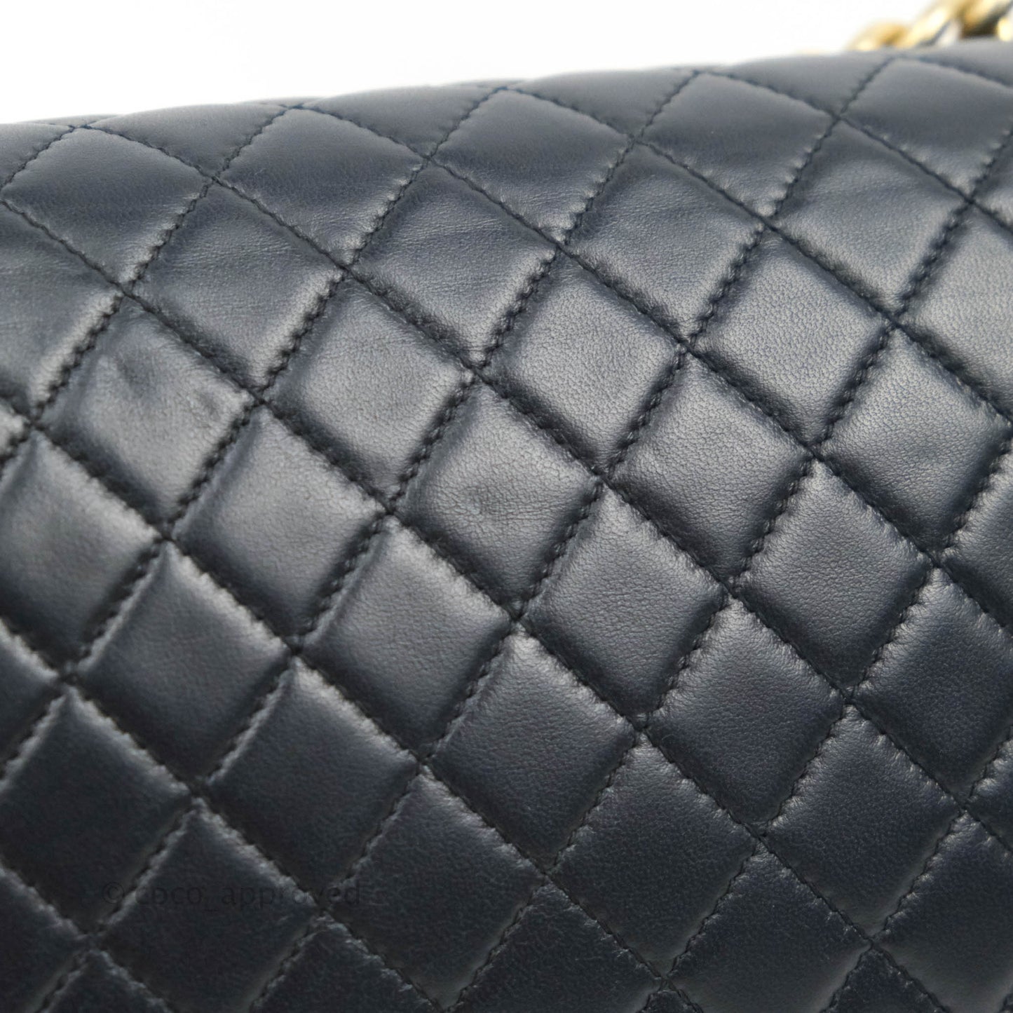 Chanel Quilted New Medium Boy Navy Lambskin Aged Gold Hardware
