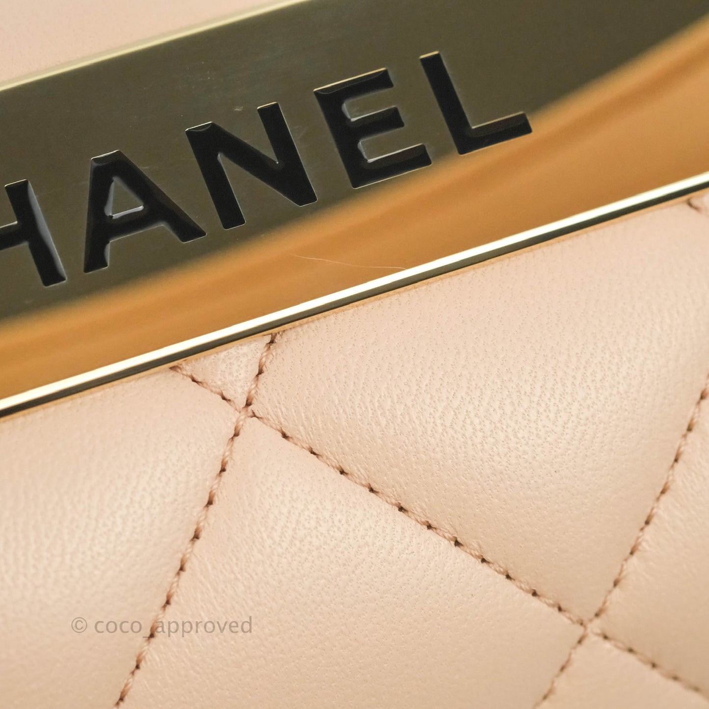 Chanel Trendy CC Small Light Beige Pink Lambskin Gold Hardware