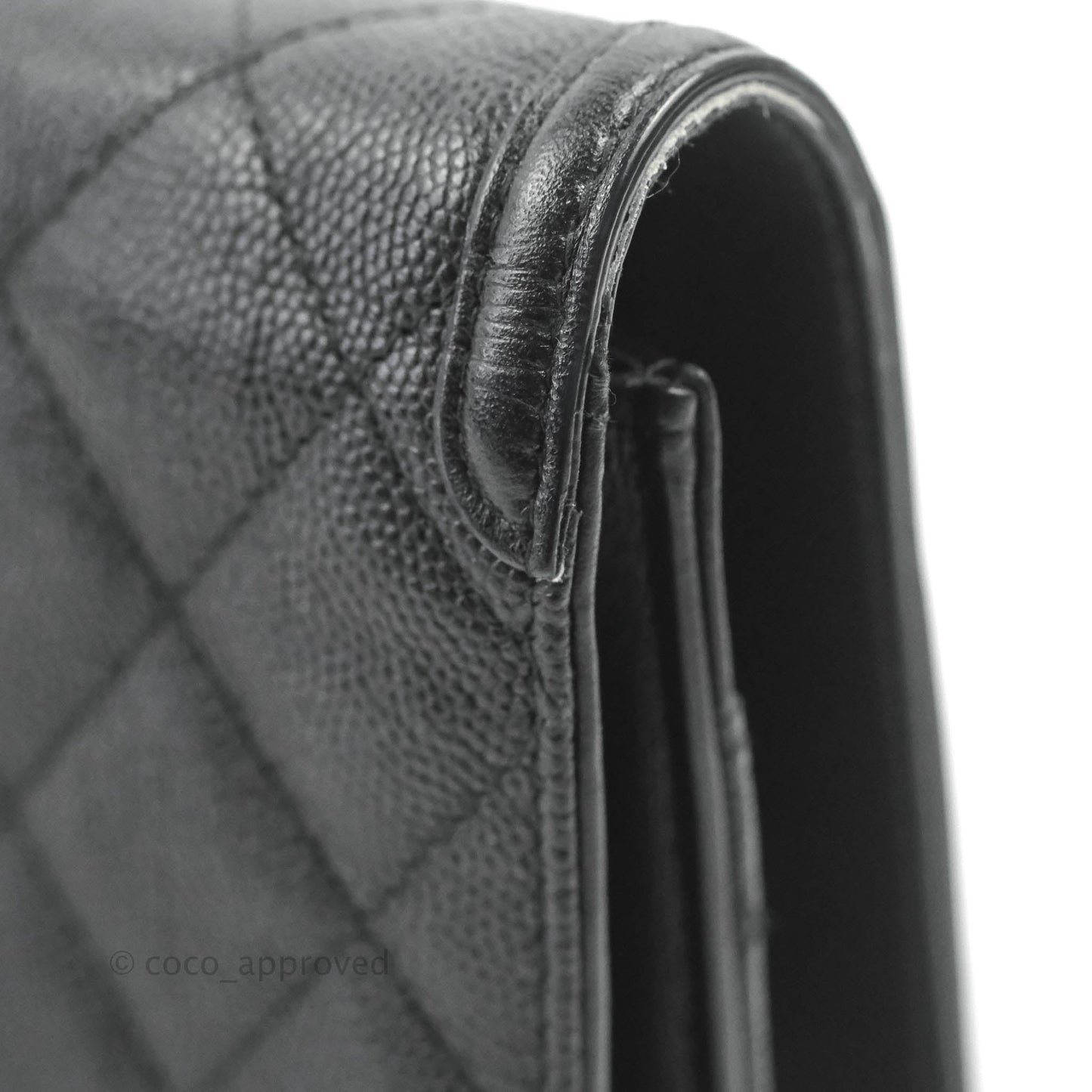 Chanel Filigree Wallet on Chain WOC Black Caviar Gold Hardware