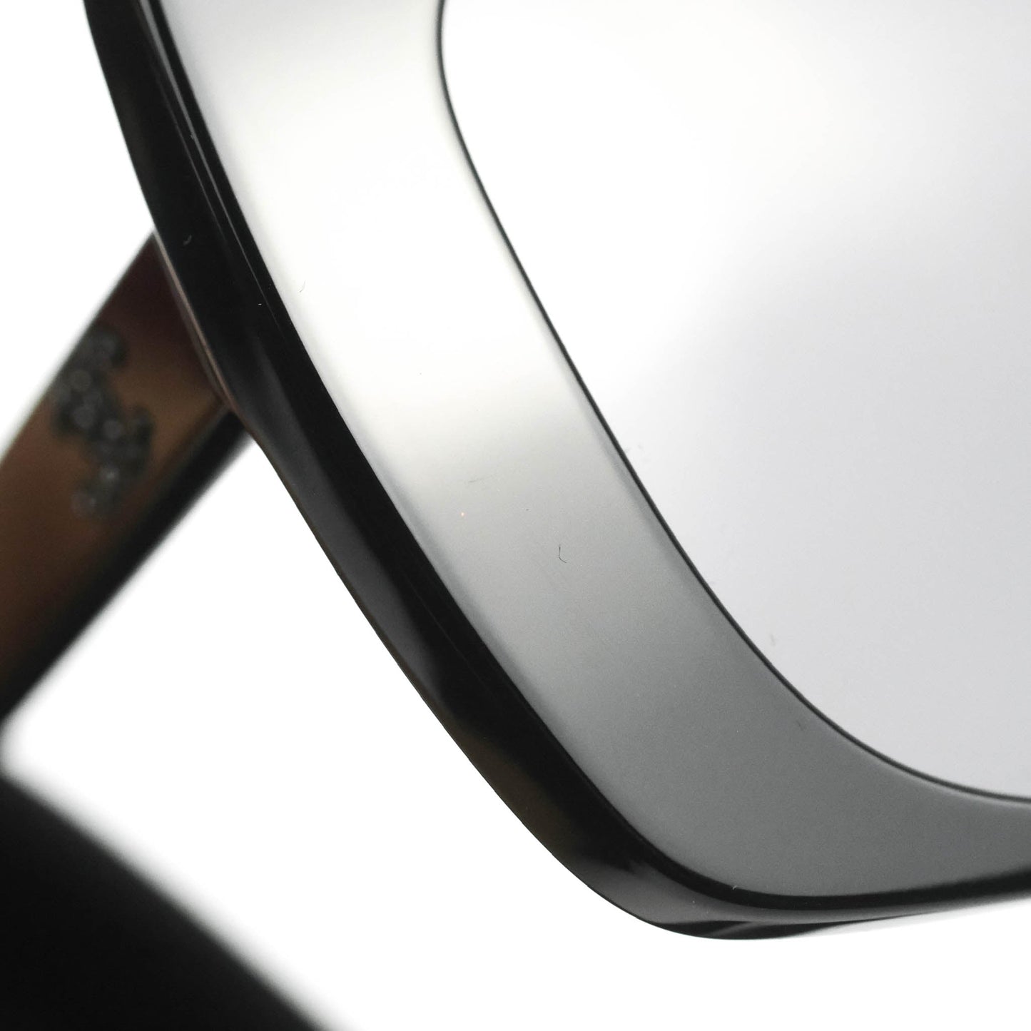 Chanel Acetate Strass Square Polarized Sunglasses Black