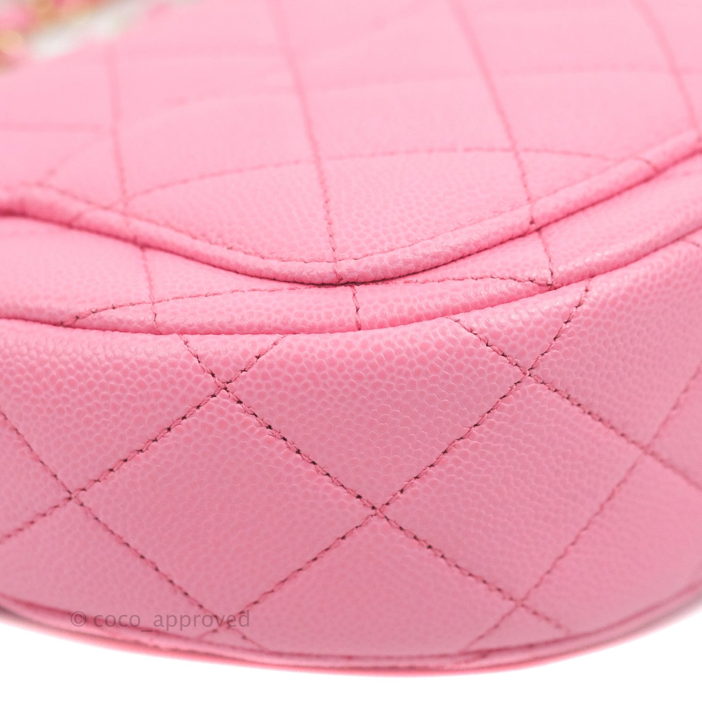 Chanel Mini Messenger Pink Caviar Bag 23P
