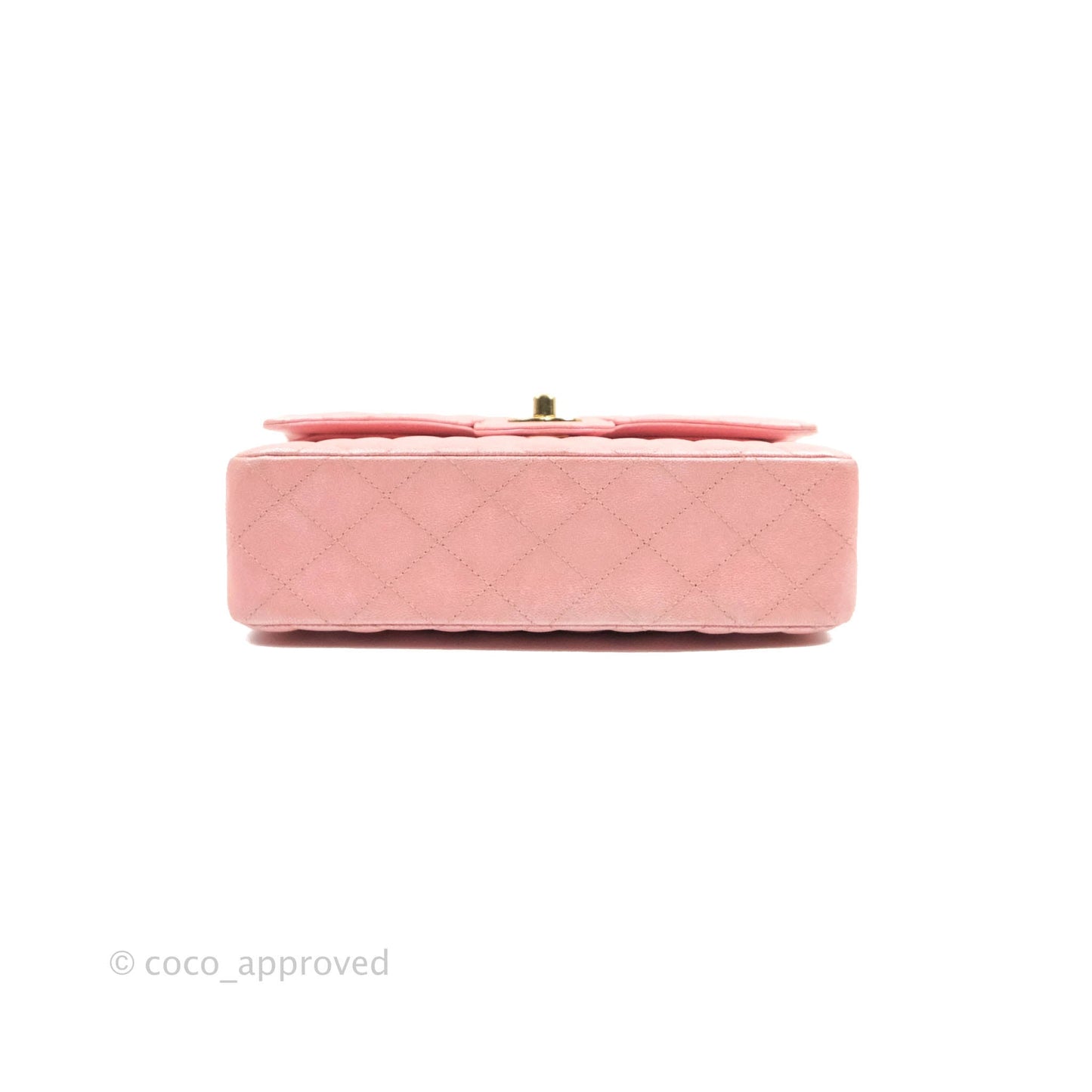 Chanel Small Classic Quilted Flap Iridescent Pink Caviar Gold Hardware 19S