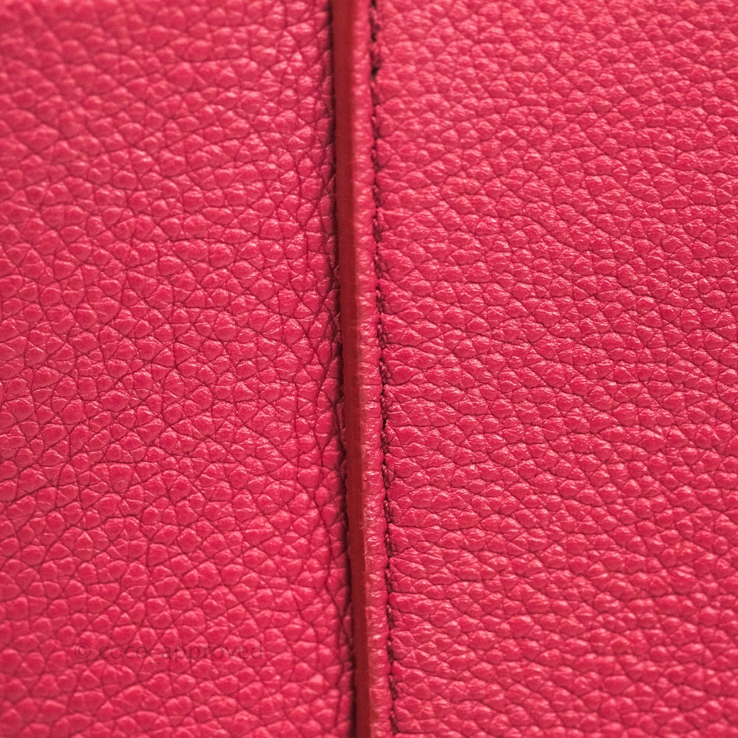 Celine Sangle Bucket Bag Grained Calfskin Dark Pink Gold Hardware