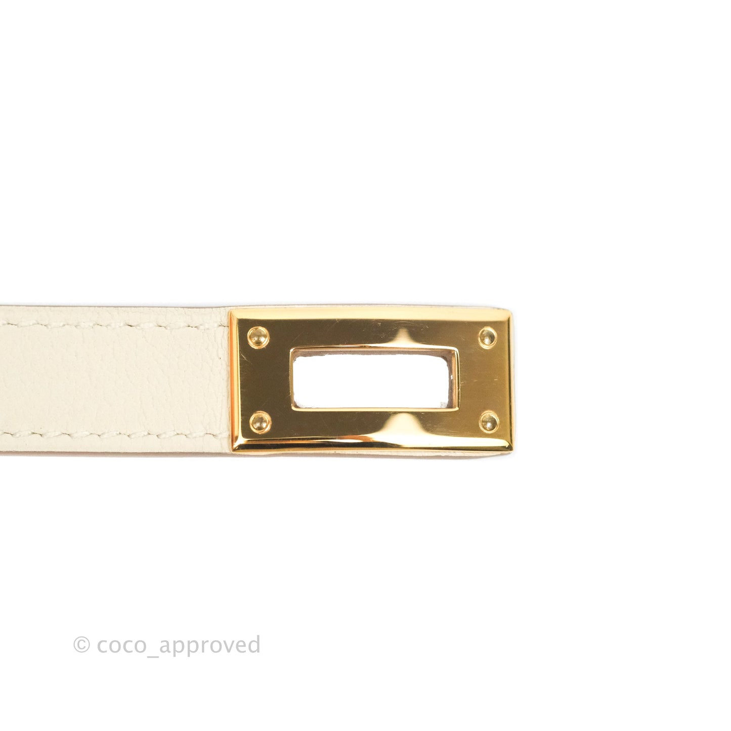 Hermès Kelly Double Tour Bracelet Craie Swift Rose Gold Hardware