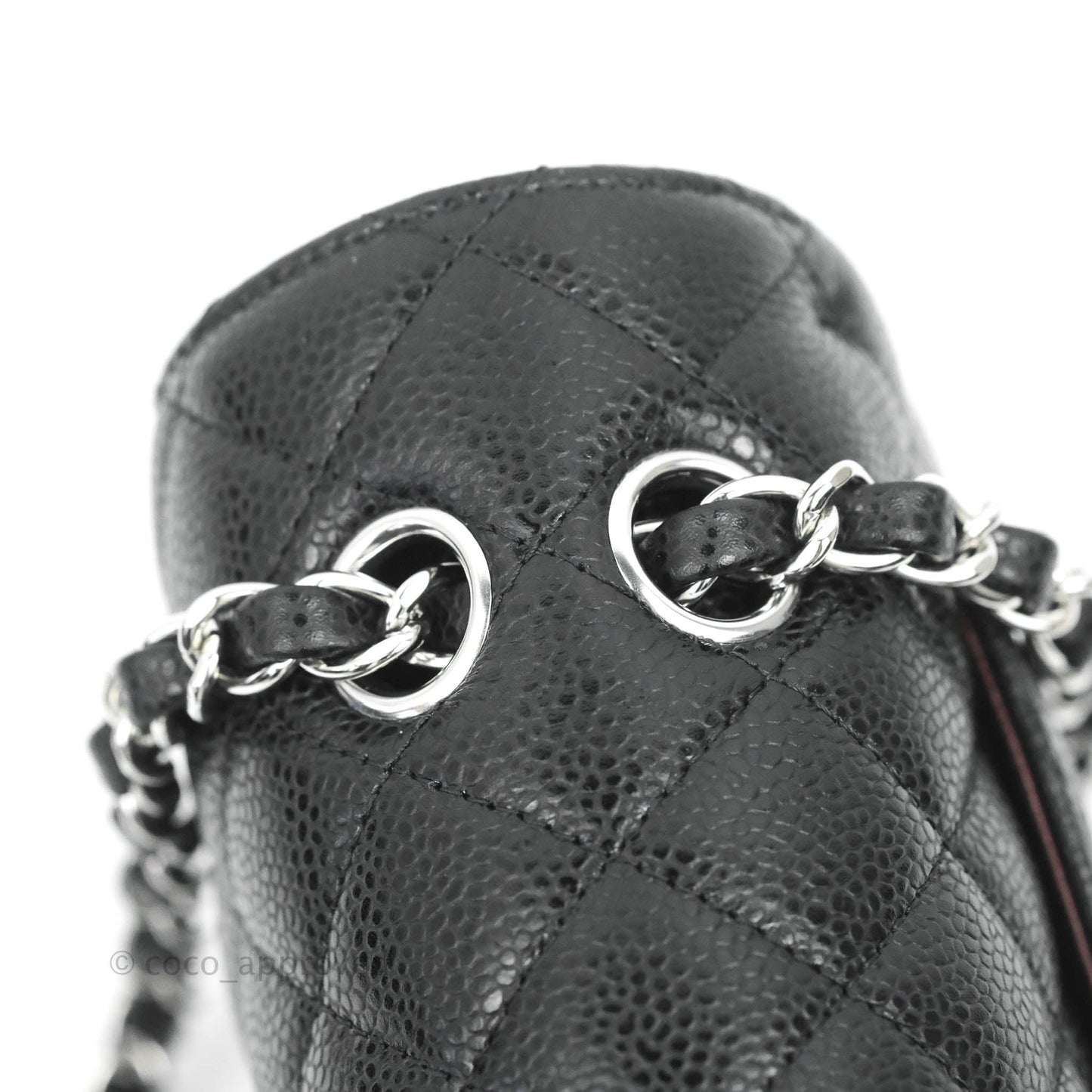 Chanel Small Classic Quilted Flap Black Caviar Silver Hardware