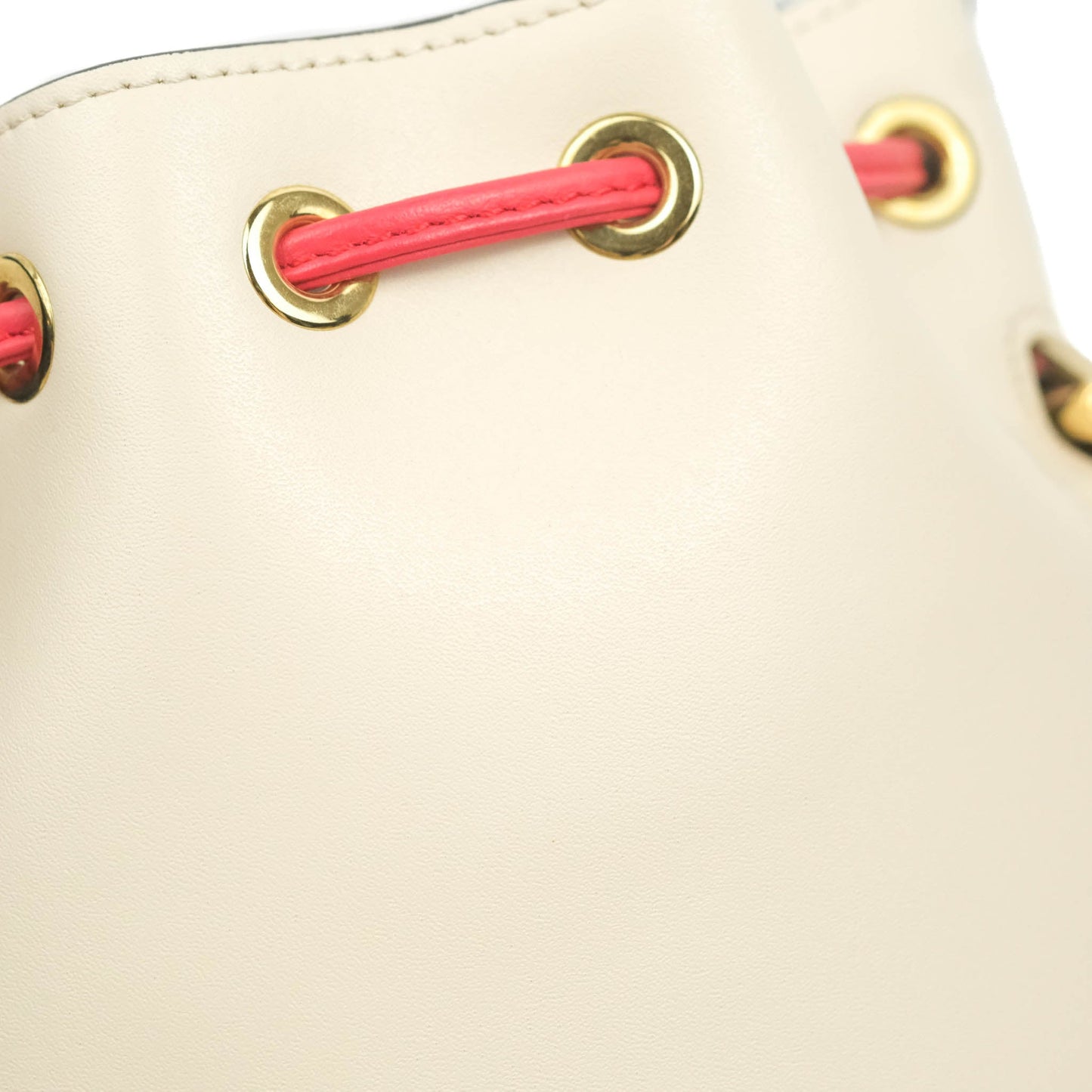 Fendi Calfskin Whipstitch F is Fendi Mini Mon Tresor Bucket Bag Camelia Fiamma