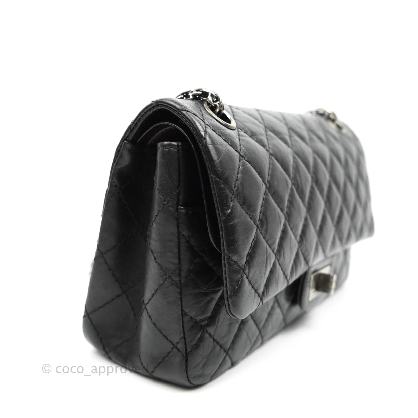 Chanel Reissue 225 Quilted Aged Calfskin Black Ruthenium Hardware