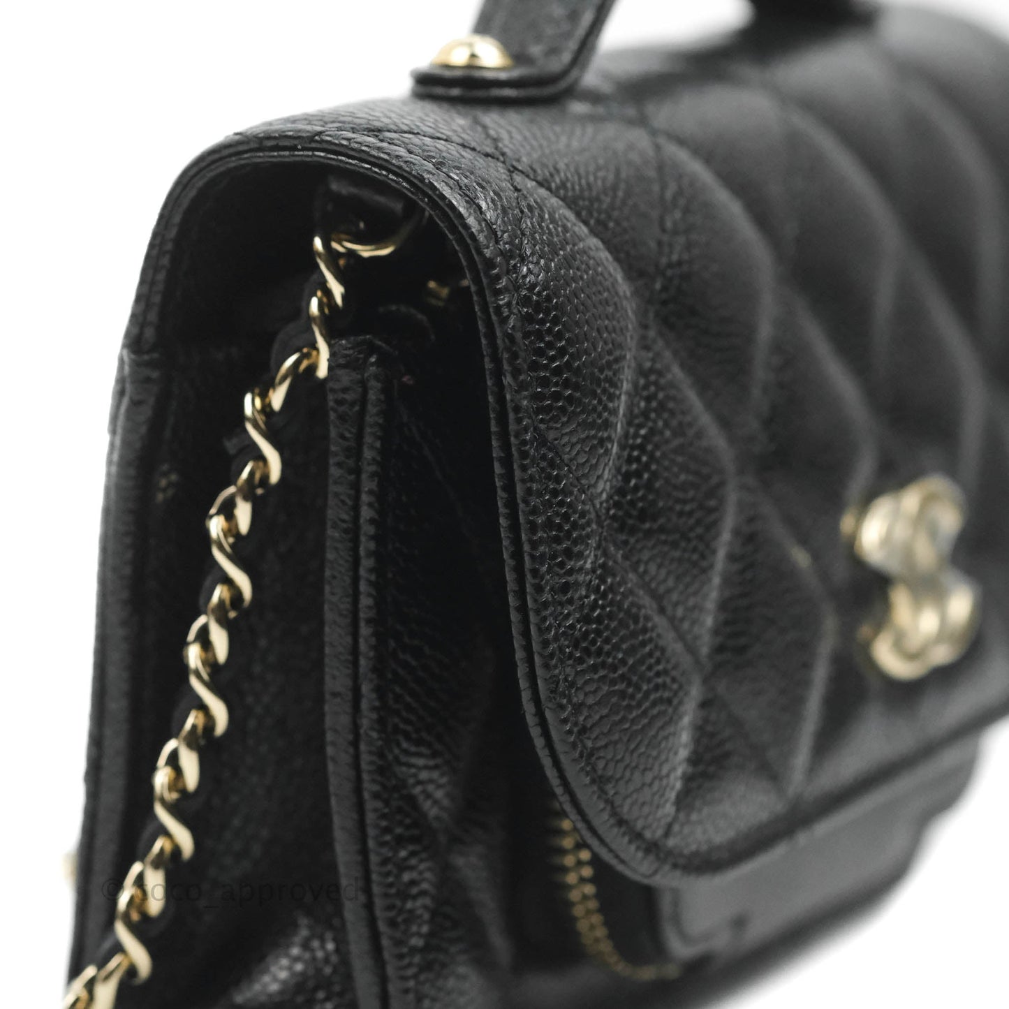 Chanel Business Affinity Clutch With Chain Black Caviar Gold Hardware