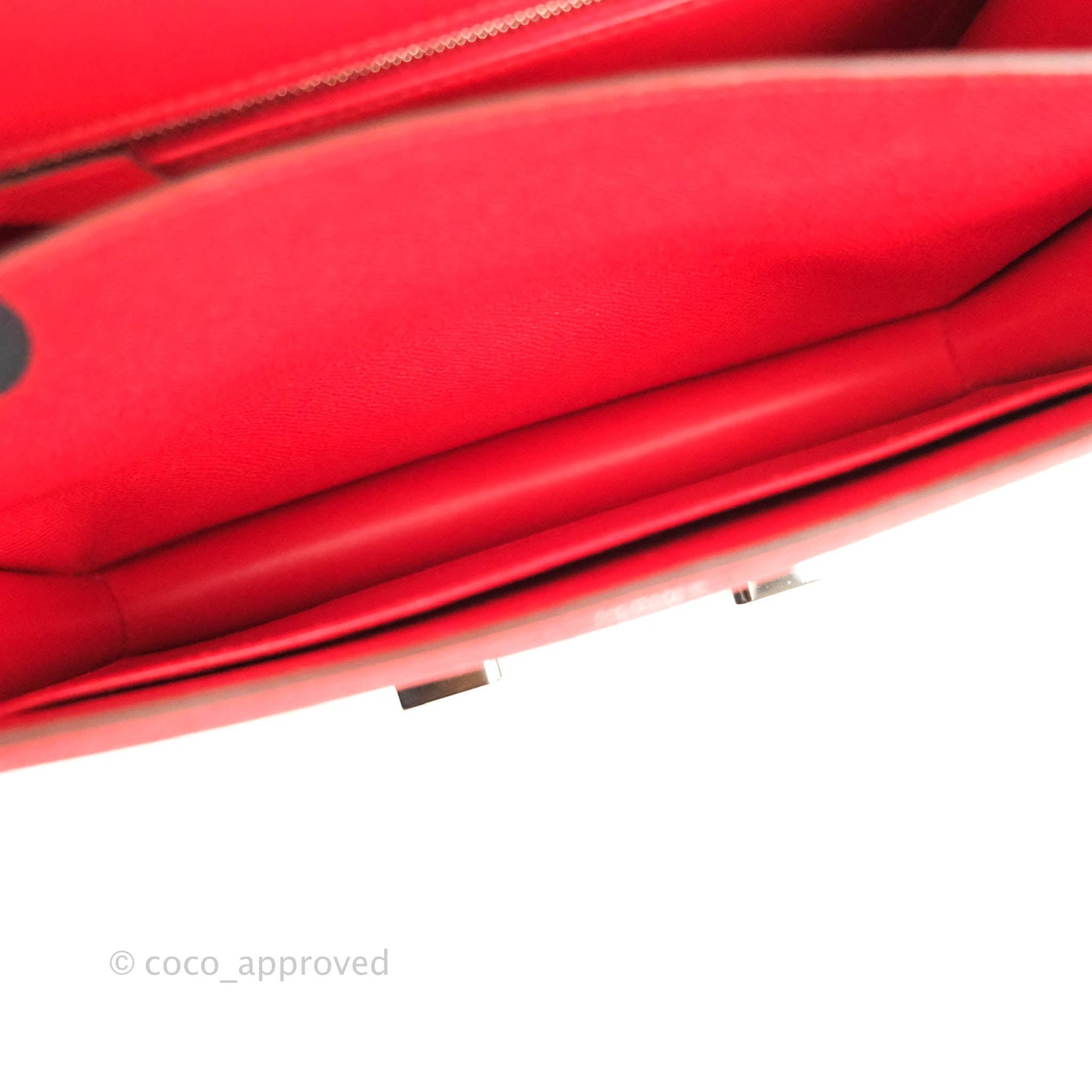 Hermès Constance 24 Rouge De Coeur Veau Epsom Palladium Hardware