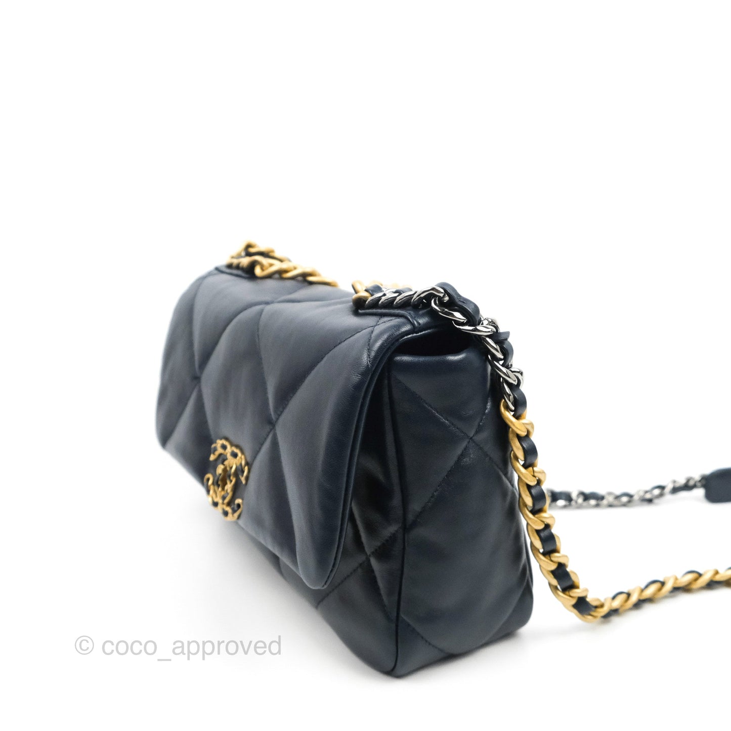Chanel 19 Small Navy Lambskin Mixed Hardware