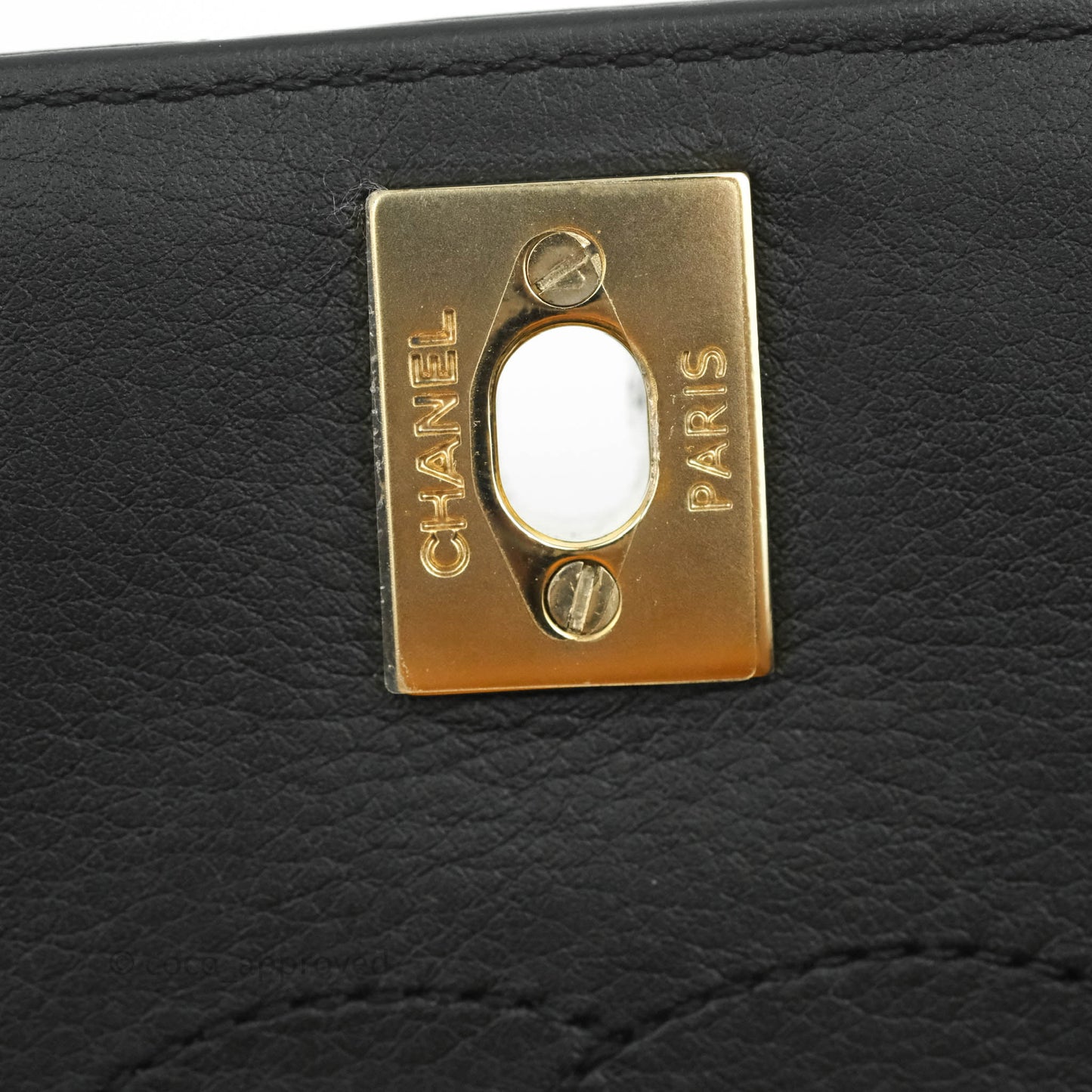 Chanel Small Statement Chevron Flap Bag Black Gold Hardware