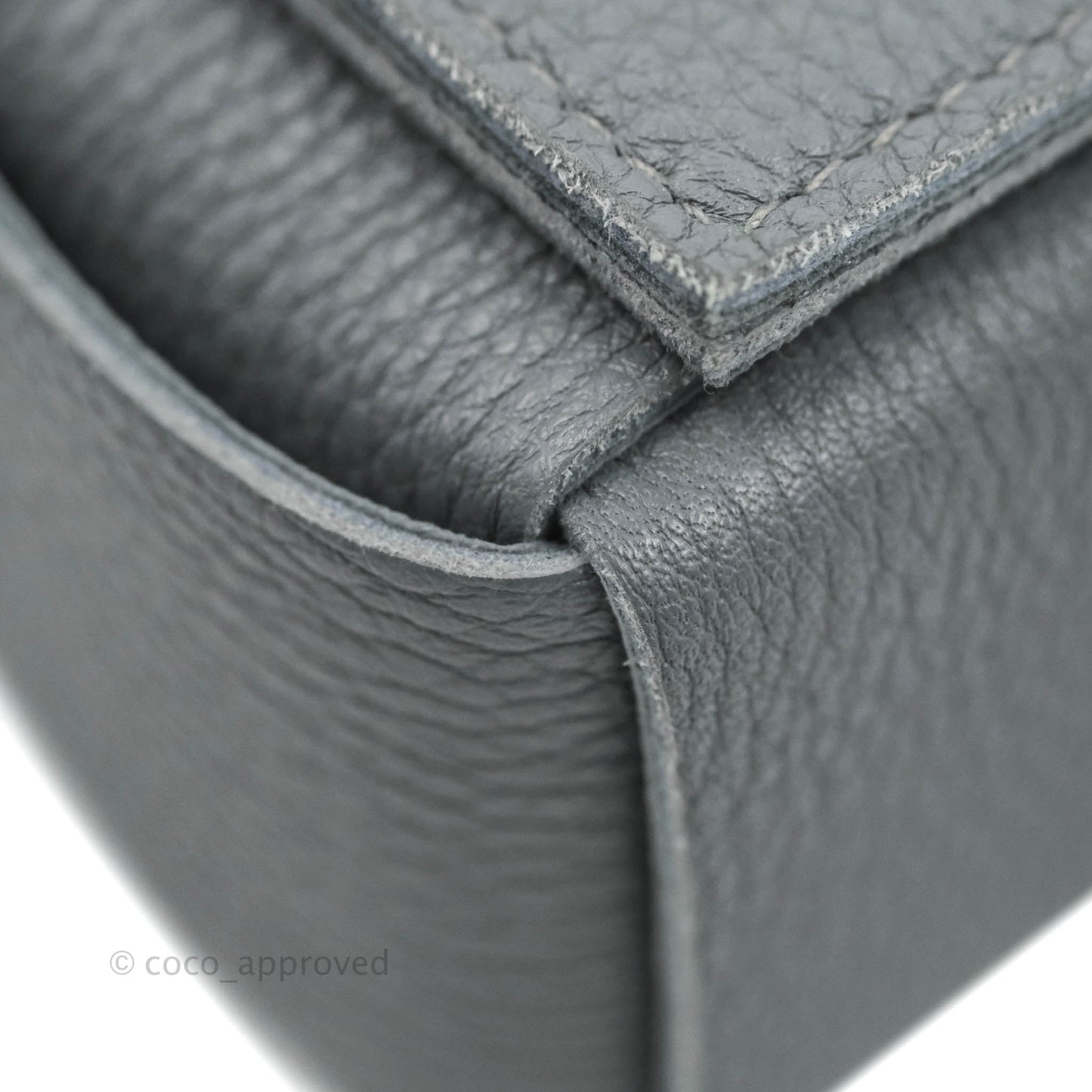 Bottega Veneta Cassette Shoulder Bag Intreccio Thunder Grey Grained Calfskin Gold Hardware