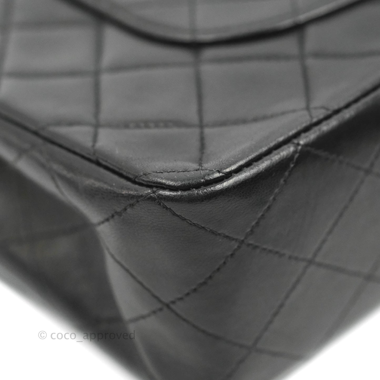 Chanel Classic Vintage Medium Flap Black Lambskin 24K Gold Hardware