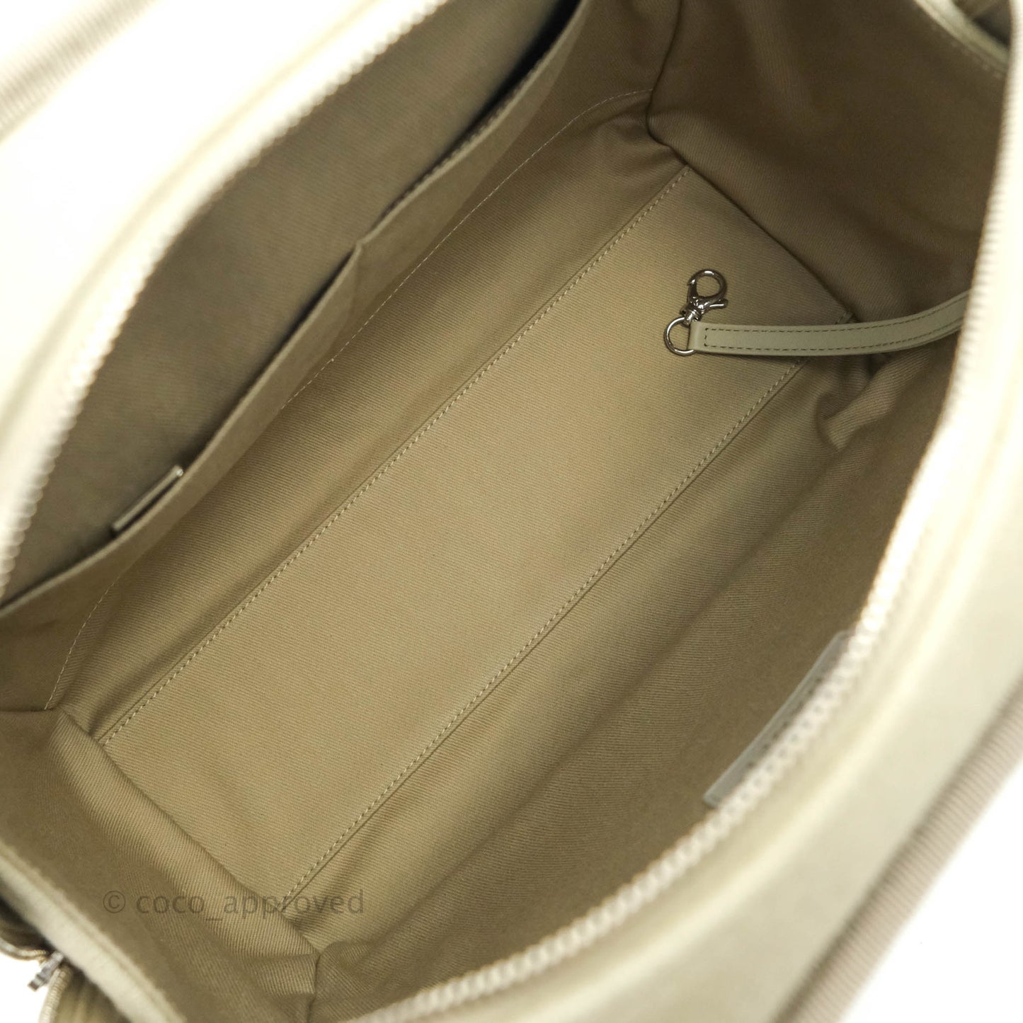 Chanel Deauville Bowling Bag Grey Silver Hardware