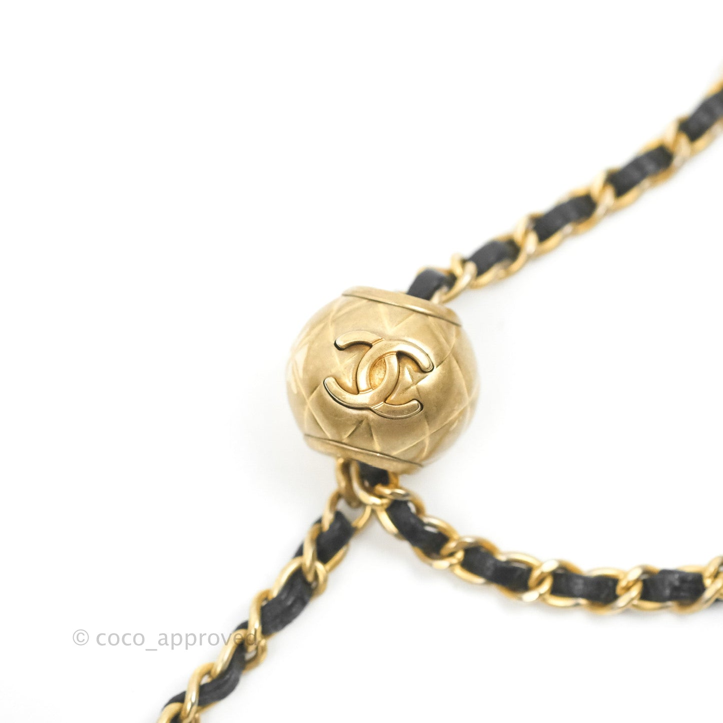 Chanel Mini Pearl Crush Clutch With Chain Belt Black Lambskin Aged Gold Hardware