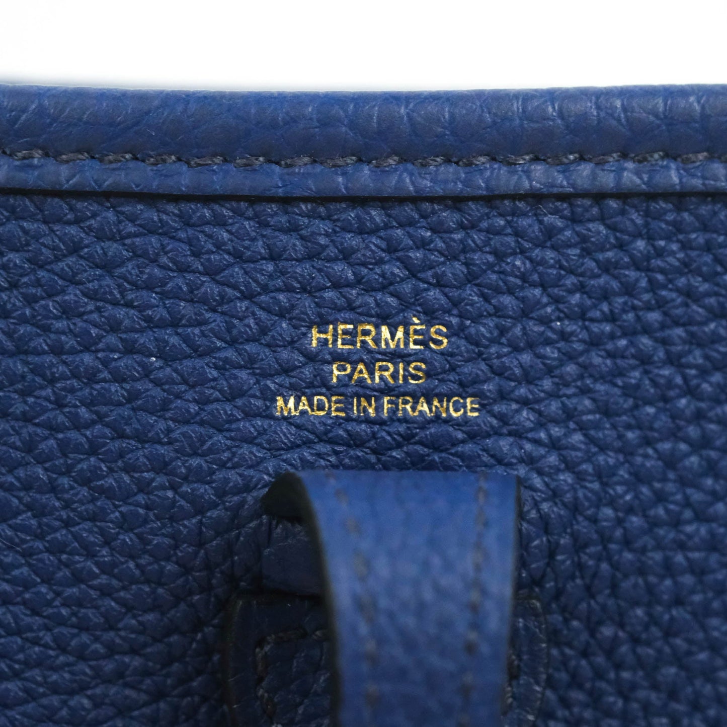 Hermès Mini Evelyne 16 Bleu Saphir/Bleu Indigo Taurillon Maurice Gold Hardware