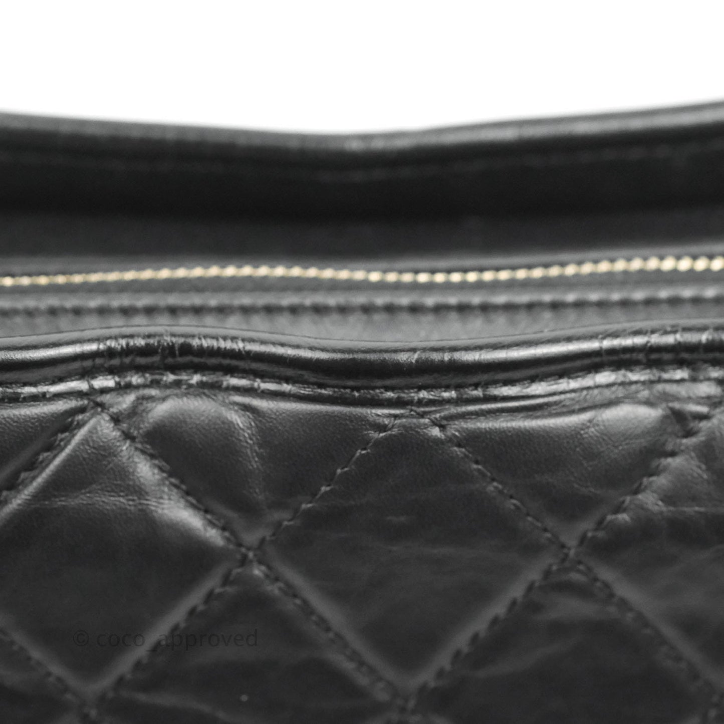 Chanel Quilted Medium Gabrielle Hobo Black Aged Calfskin Mixed Hardware