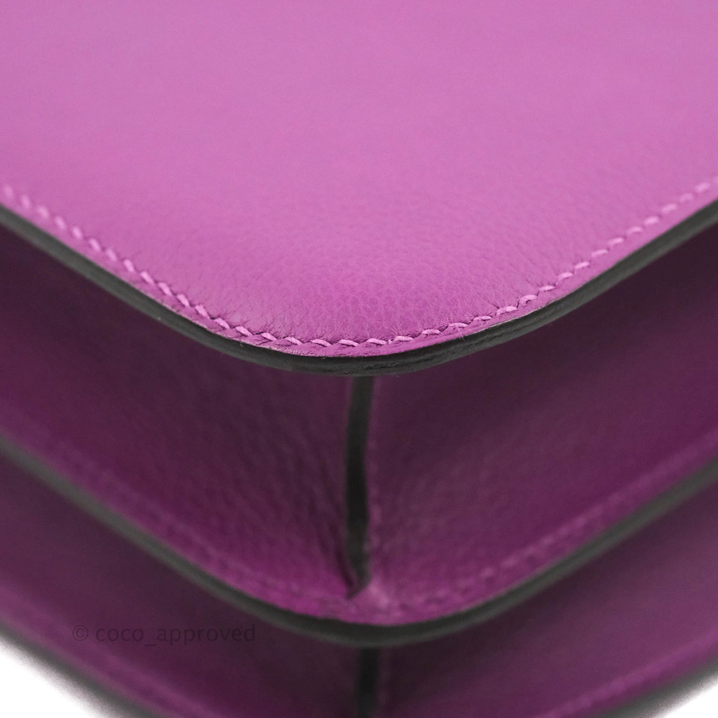 Hermès Constance 24 Anemone Evercolor Palladium Hardware