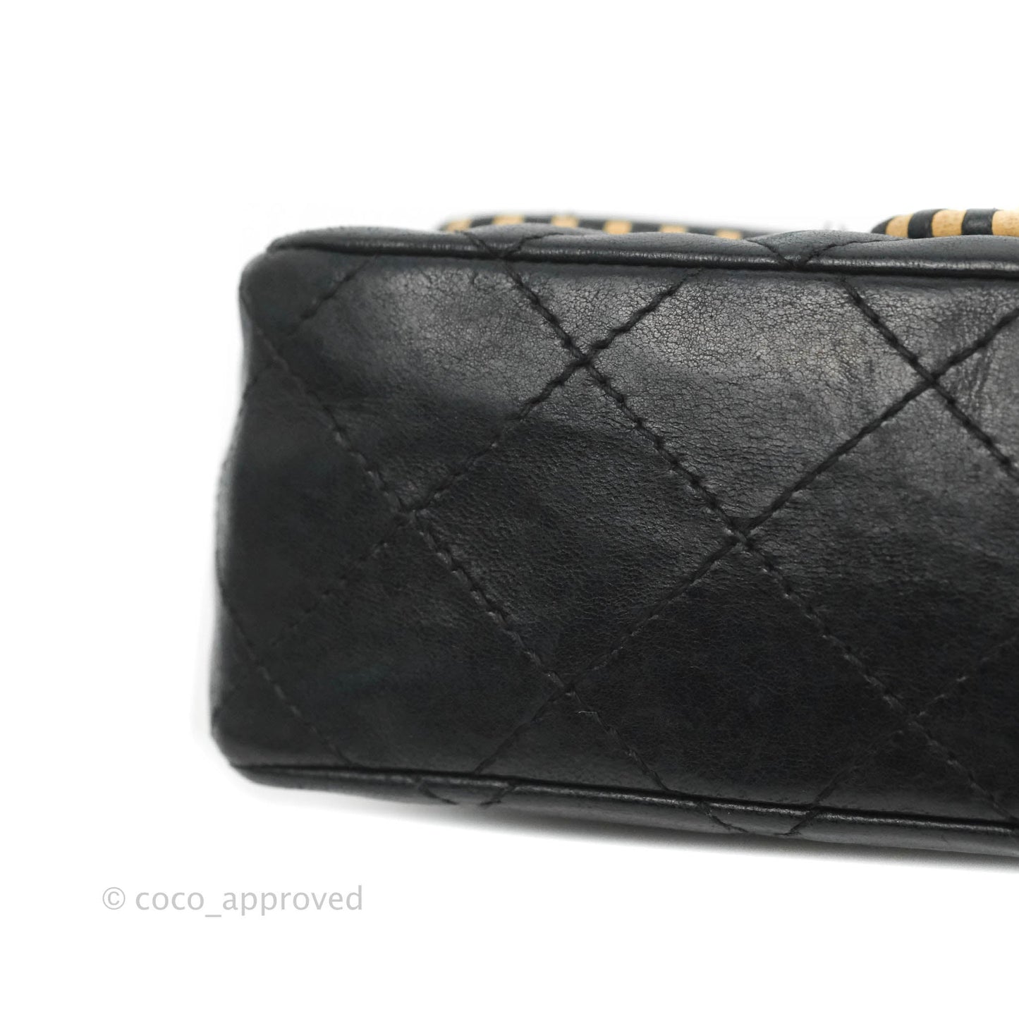 Chanel Vintage Mini Rectangular Black Calfskin 24K Gold Hardware