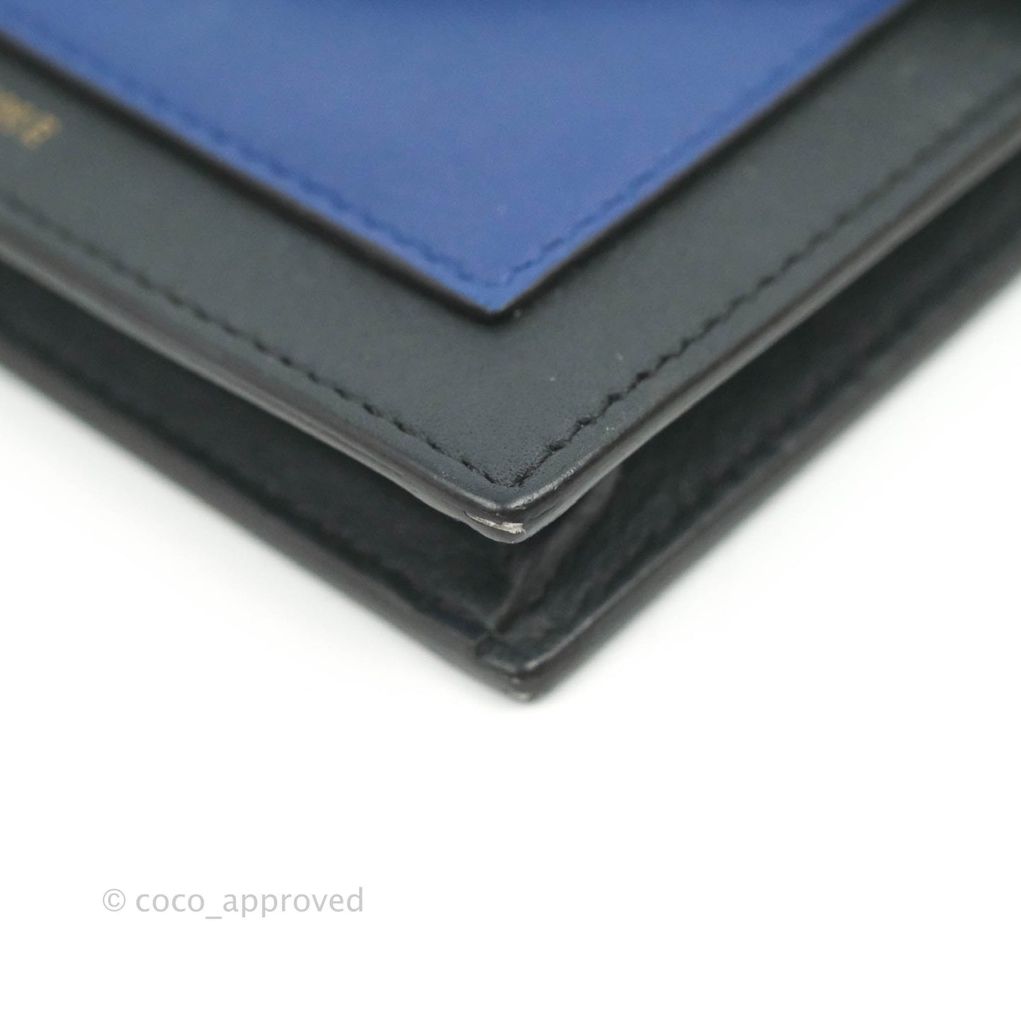 Celine Pocket Card Holder Green/Navy/Black